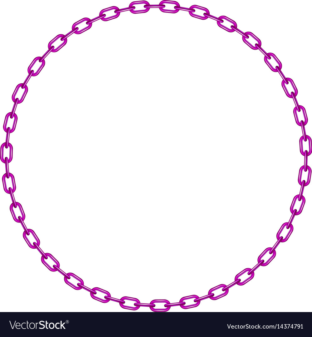 Purple chain in shape of circle