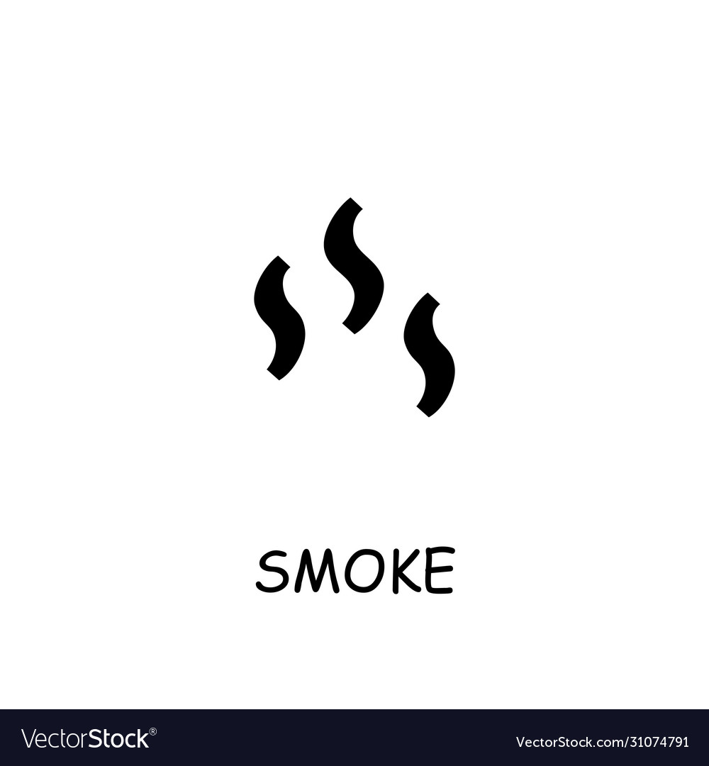 Smoke flat icon Royalty Free Vector Image - VectorStock