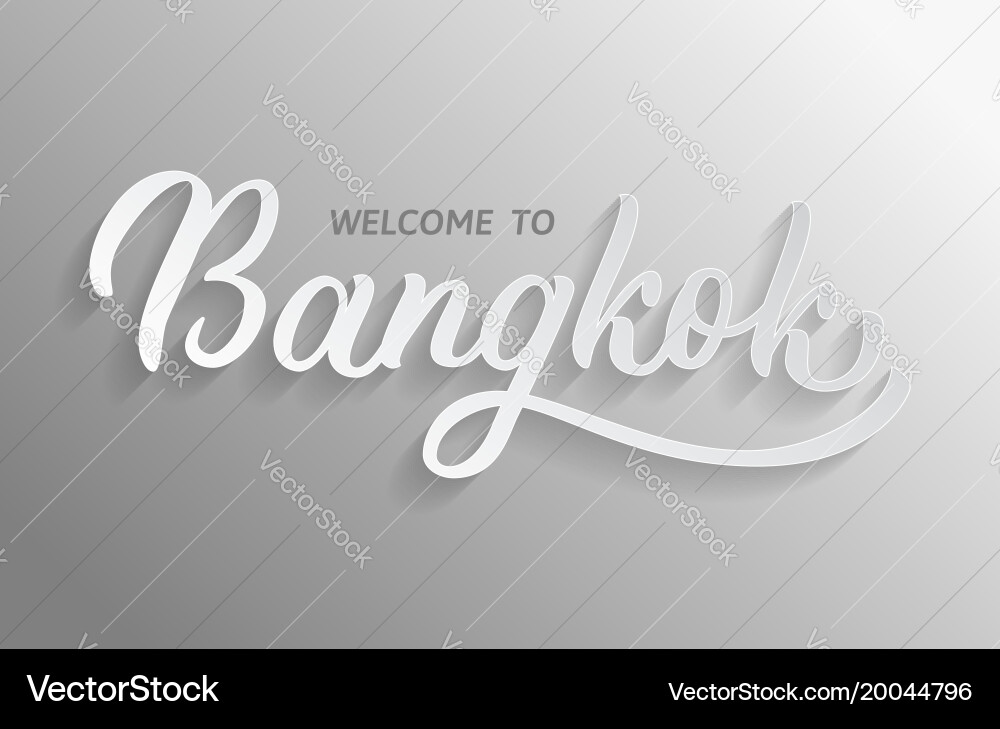 Bangkok hand lettering Royalty Free Vector Image