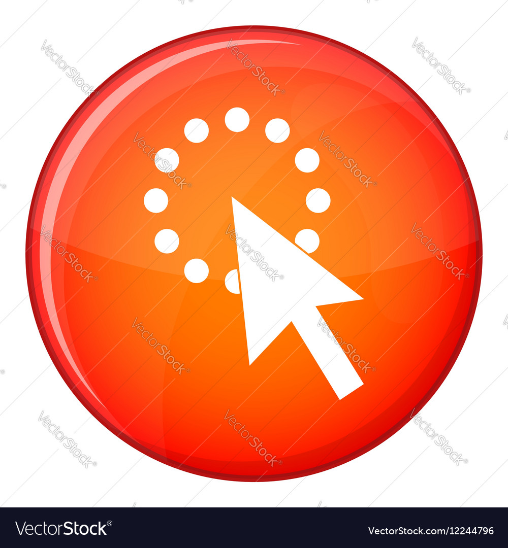 Click icon flat style Royalty Free Vector Image