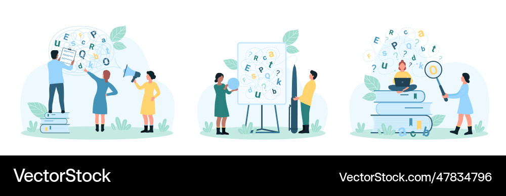Ddifficulty Learning Difficulty in learning dyslexia and dysgraphia Vector Image