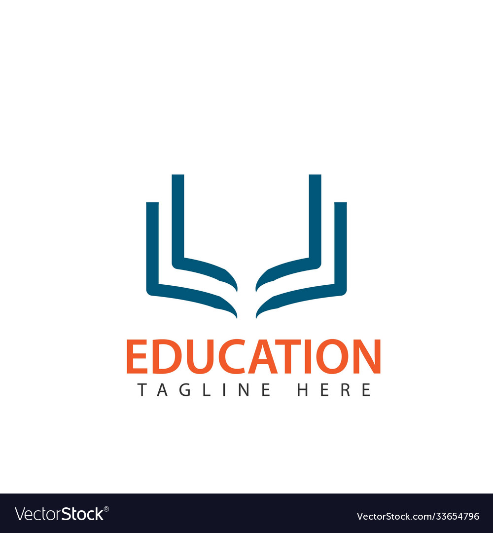 Education logo template design Royalty Free Vector Image