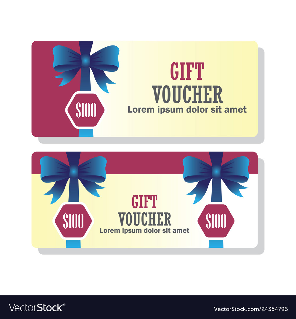 Gift voucher for business concept Royalty Free Vector Image