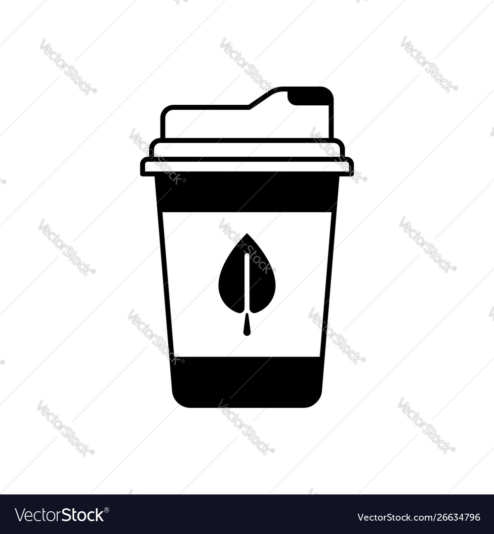 Paper cup tea vector image Paper cup tea