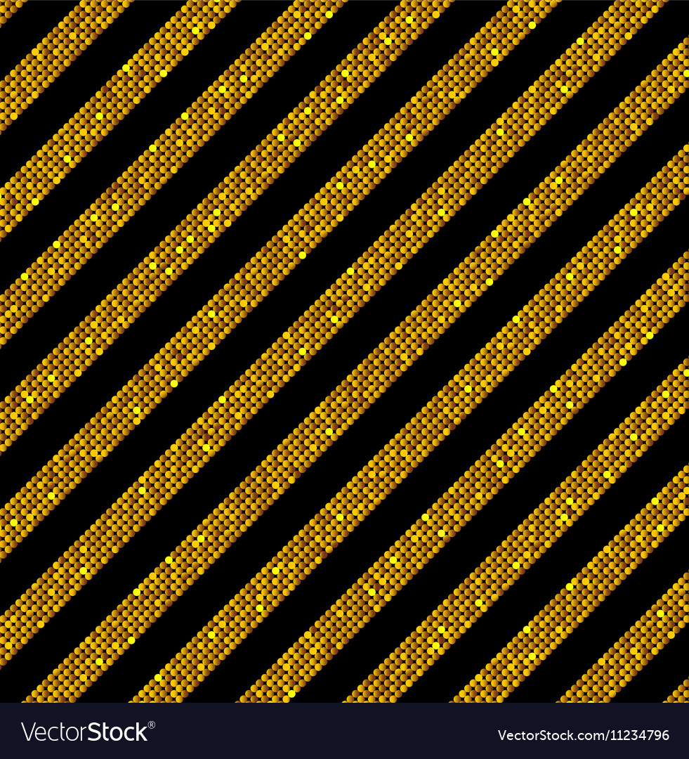 Parallel diagonal lines gold sequins stars