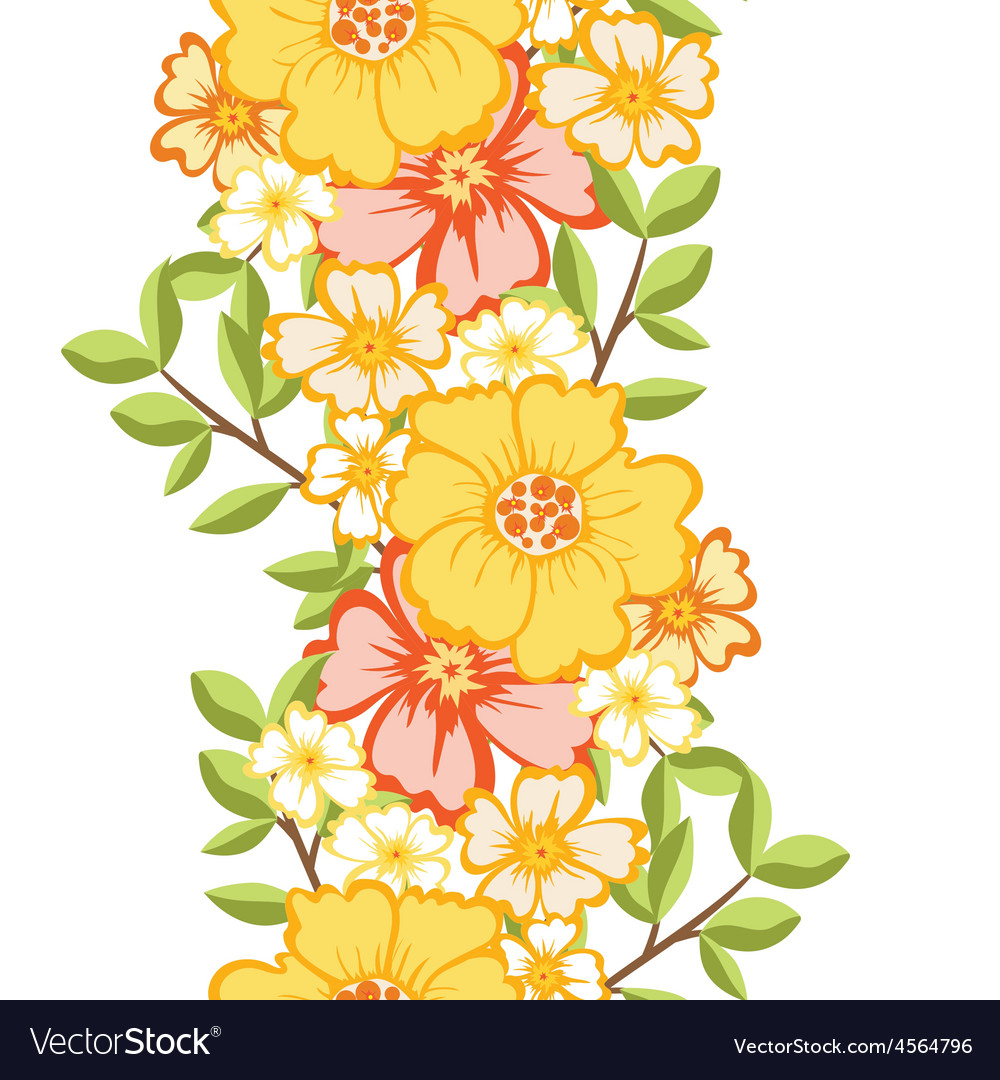 Seamless floral ornament