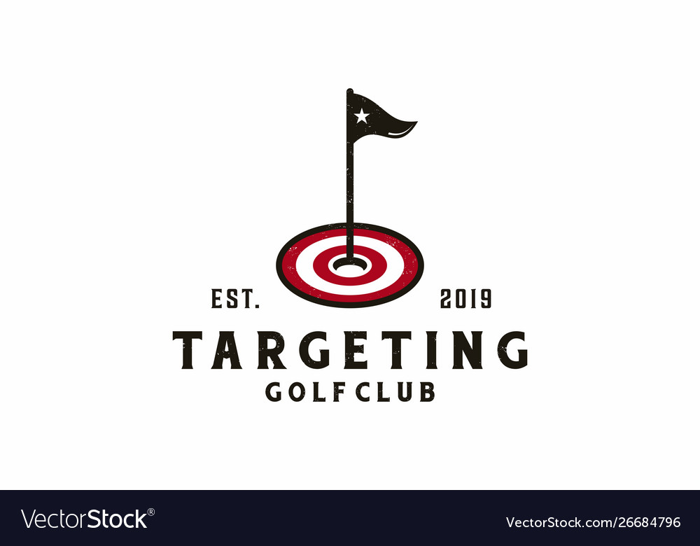 Targeting golf club logo vector image