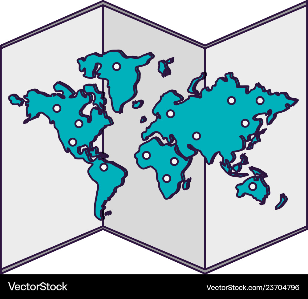 World map isolated Royalty Free Vector Image - VectorStock