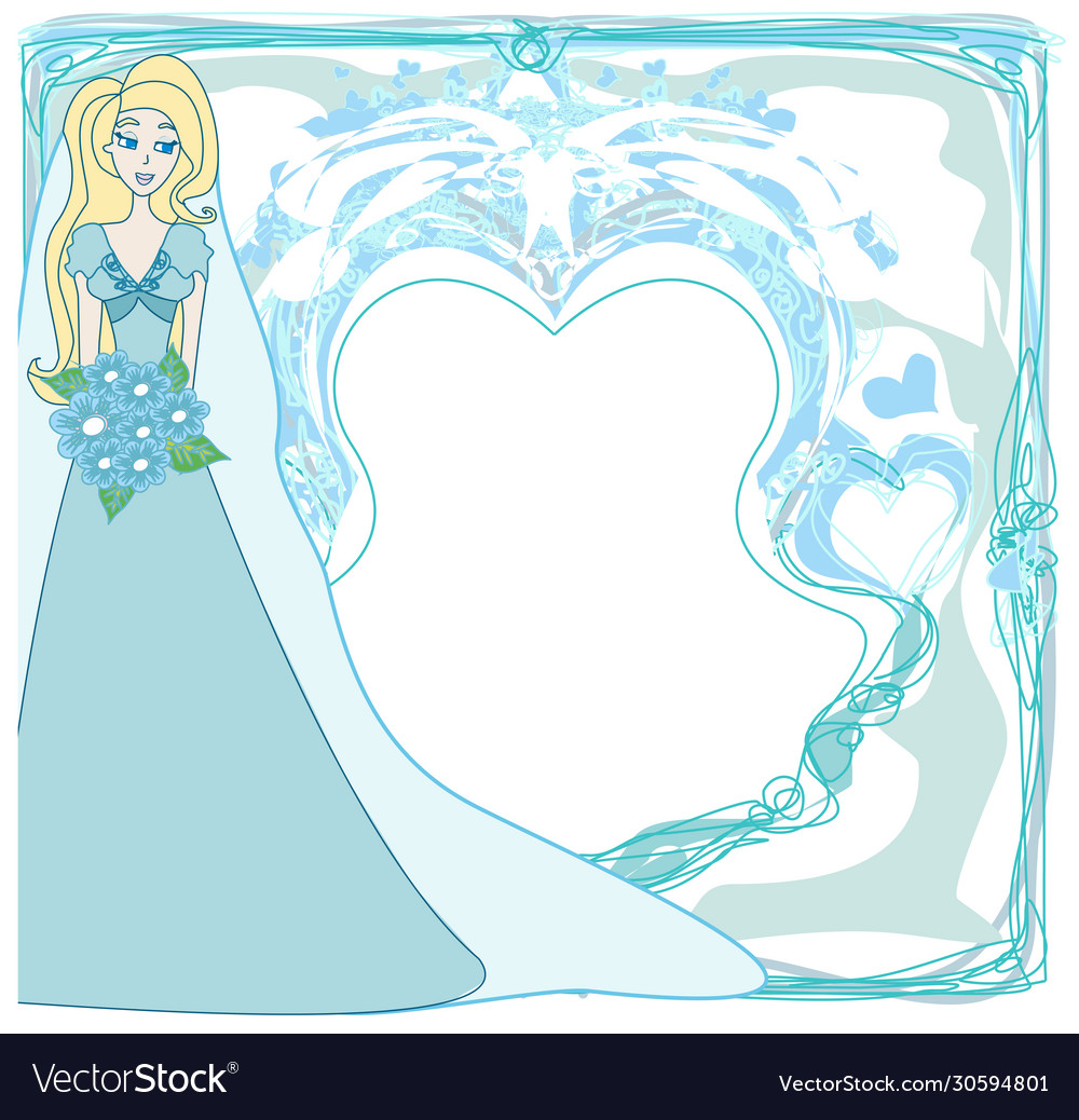 Beautiful bride on an abstract background