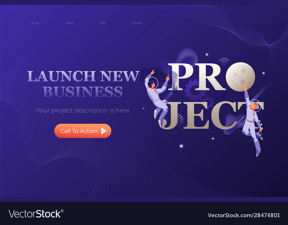 Business project header template Royalty Free Vector Image