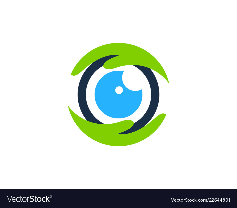 Care eye logo icon design Royalty Free Vector Image