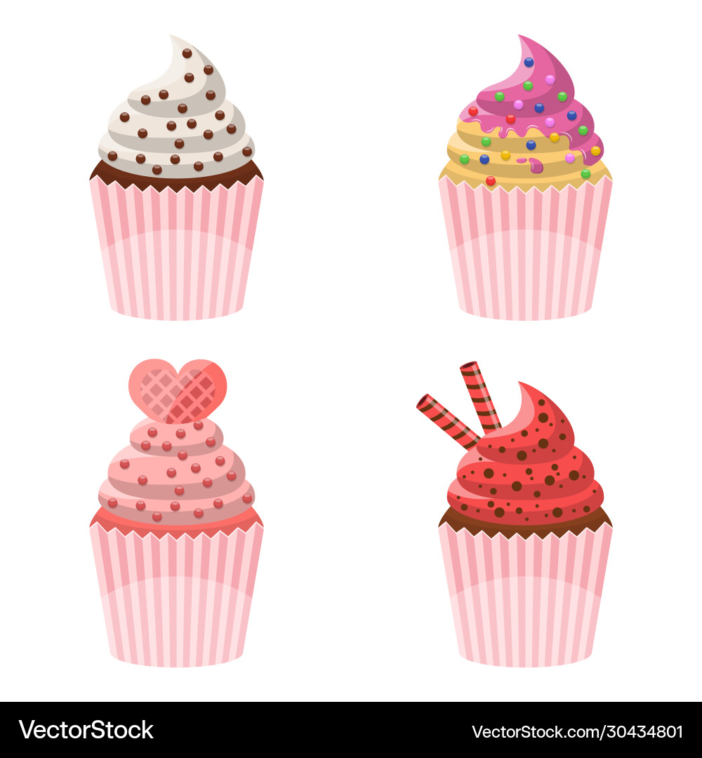 Delicious cupcake Royalty Free Vector Image - VectorStock
