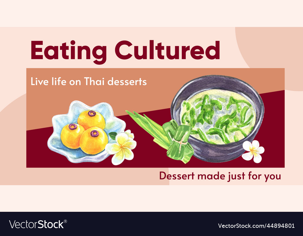 Facebook Postvorlage mit thai dessert