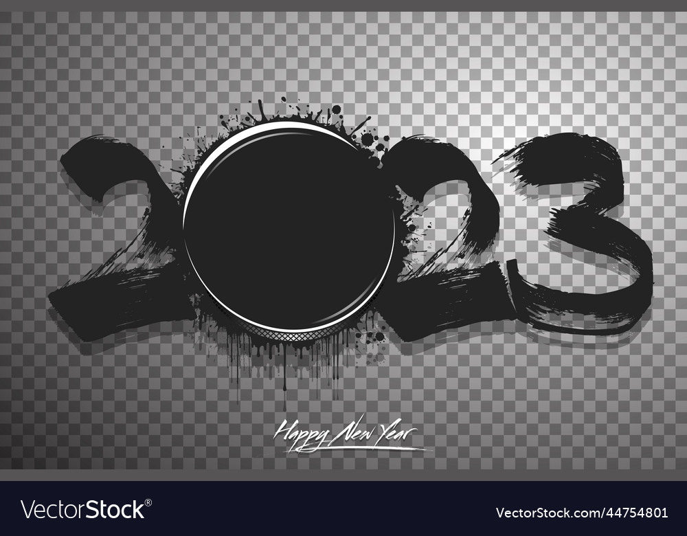 Happy New Year 2023 And Hockey Puck Royalty Free Vector