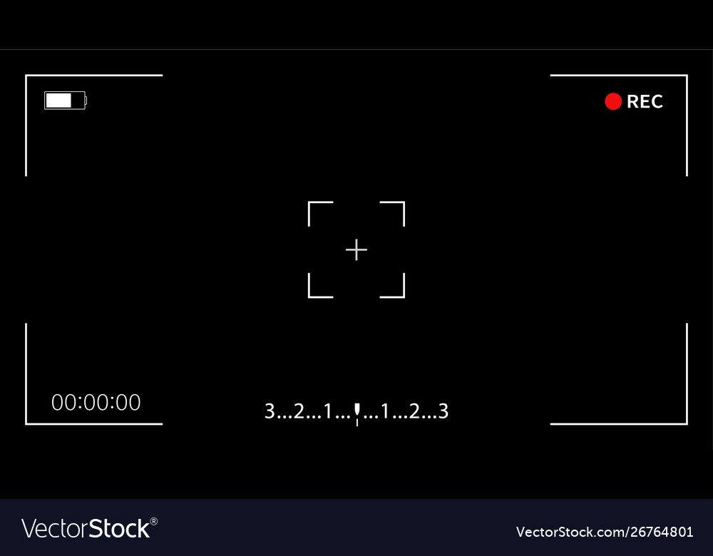 Interface viewfinder digital camera Royalty Free Vector