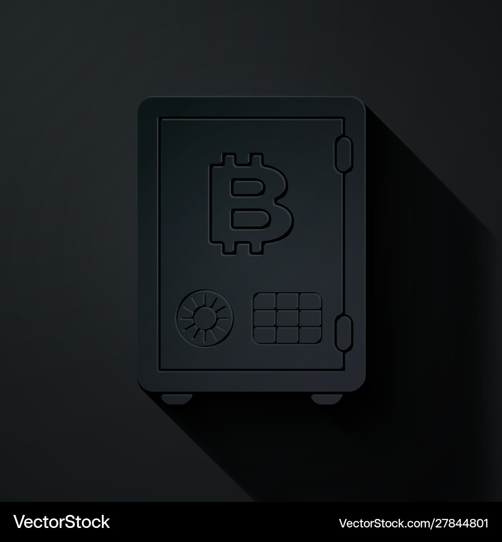 Paper cut prostake icon isolated on black Vector Image