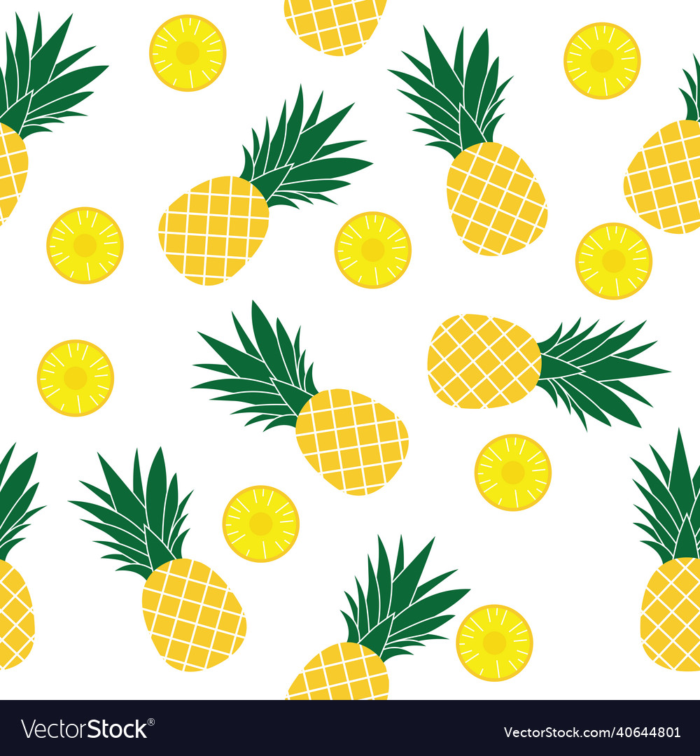 Muster frische gelb Ananas im flachen Stil