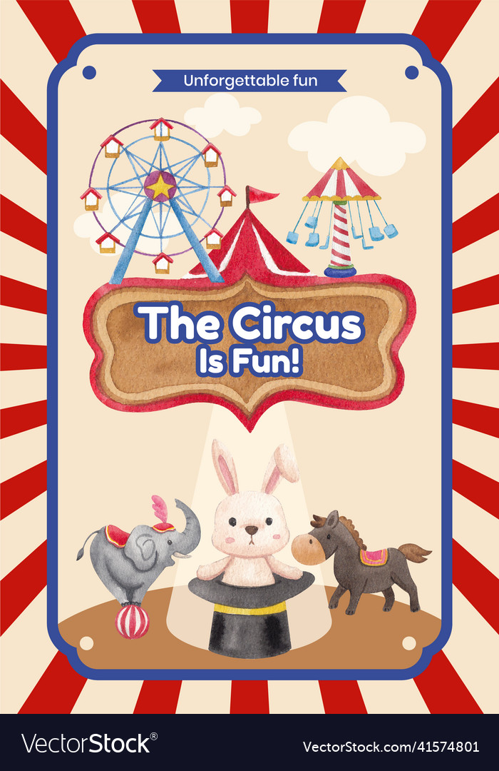 Poster template with circus funfair