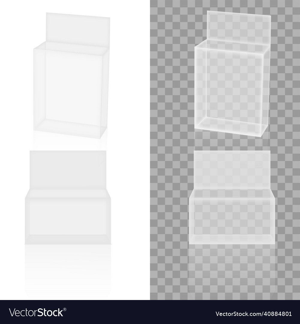 Realistic transparency white paper or plastic Vector Image