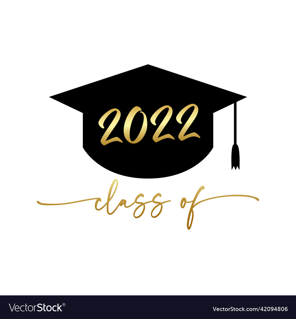 2022 graduation square cylinder Royalty Free Vector Image