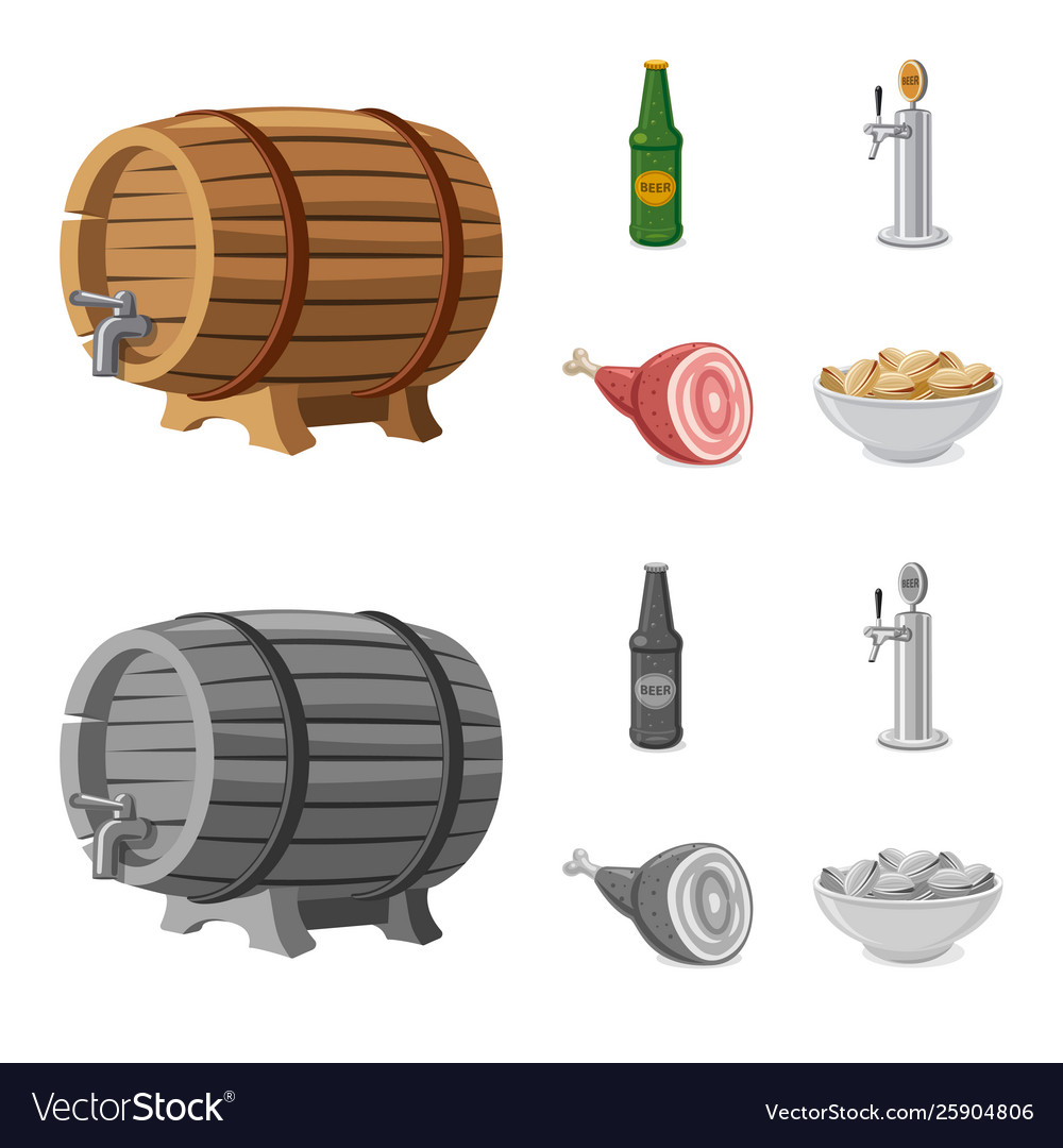 Design pub and bar icon set vector image Design pub and bar icon set