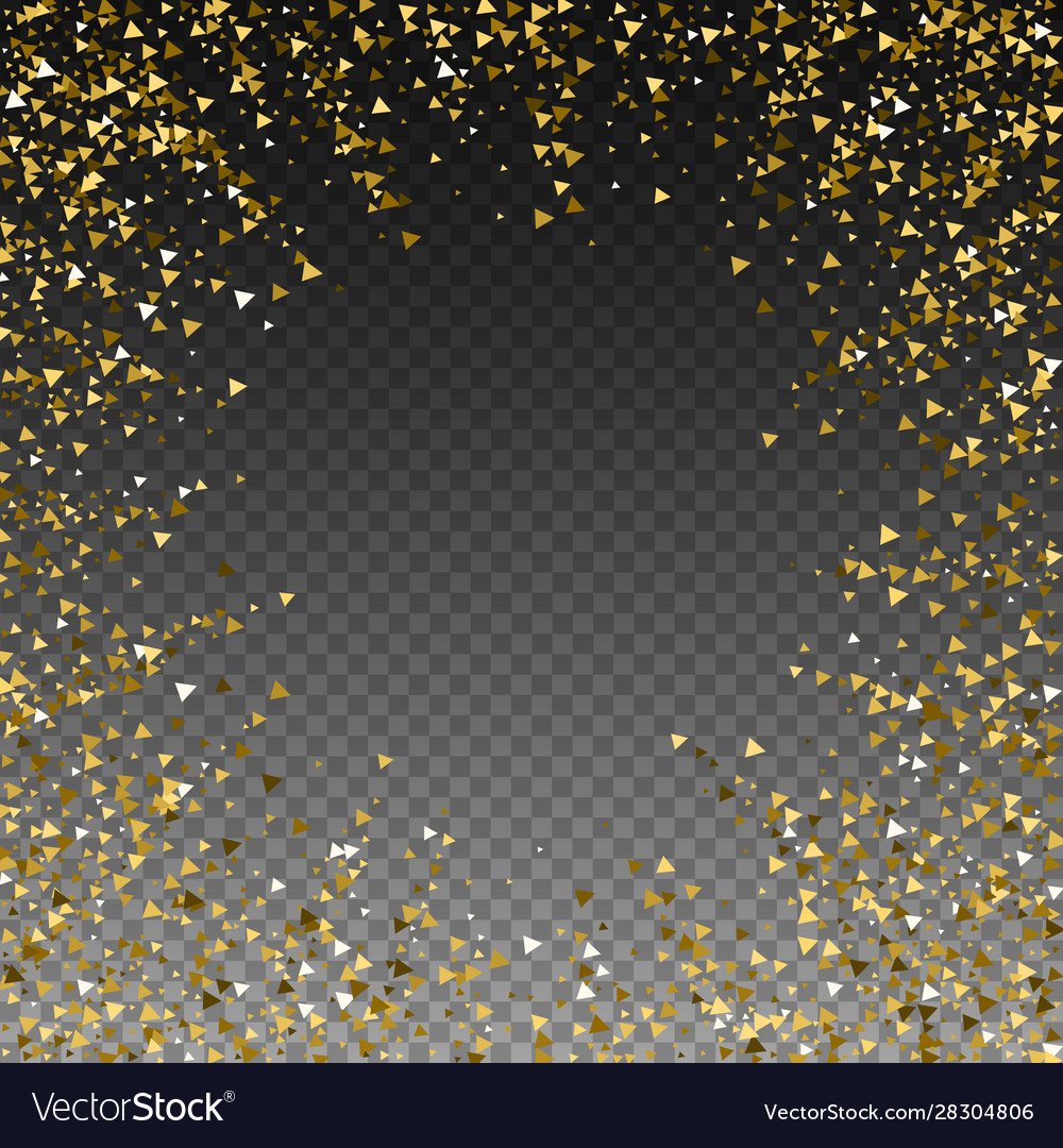 Gold triangles luxury sparkling confetti scattere Vector Image