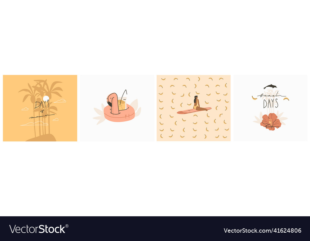 Hand drawn abstract stock graphic summer