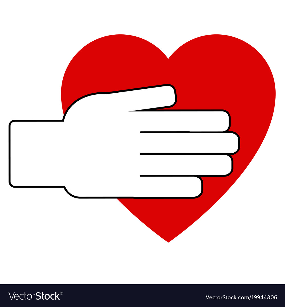 Hand on heart icon