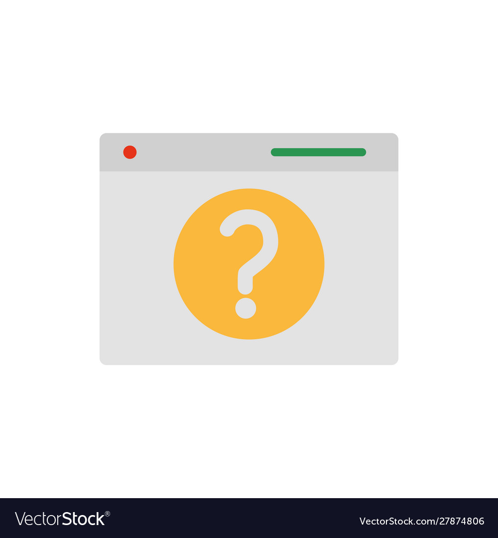 Isolated website and help icon flat design Vector Image