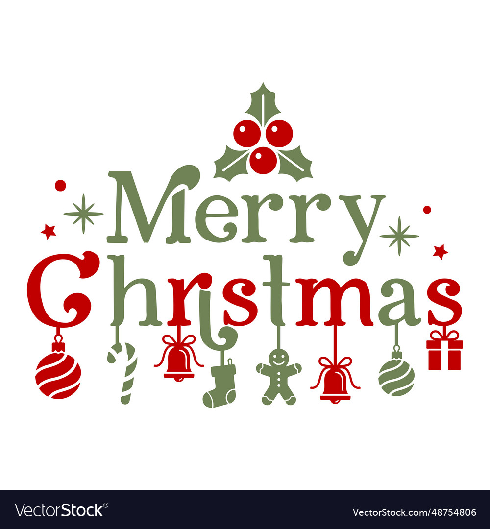 Merry christmas svg t-shirt design Royalty Free Vector Image