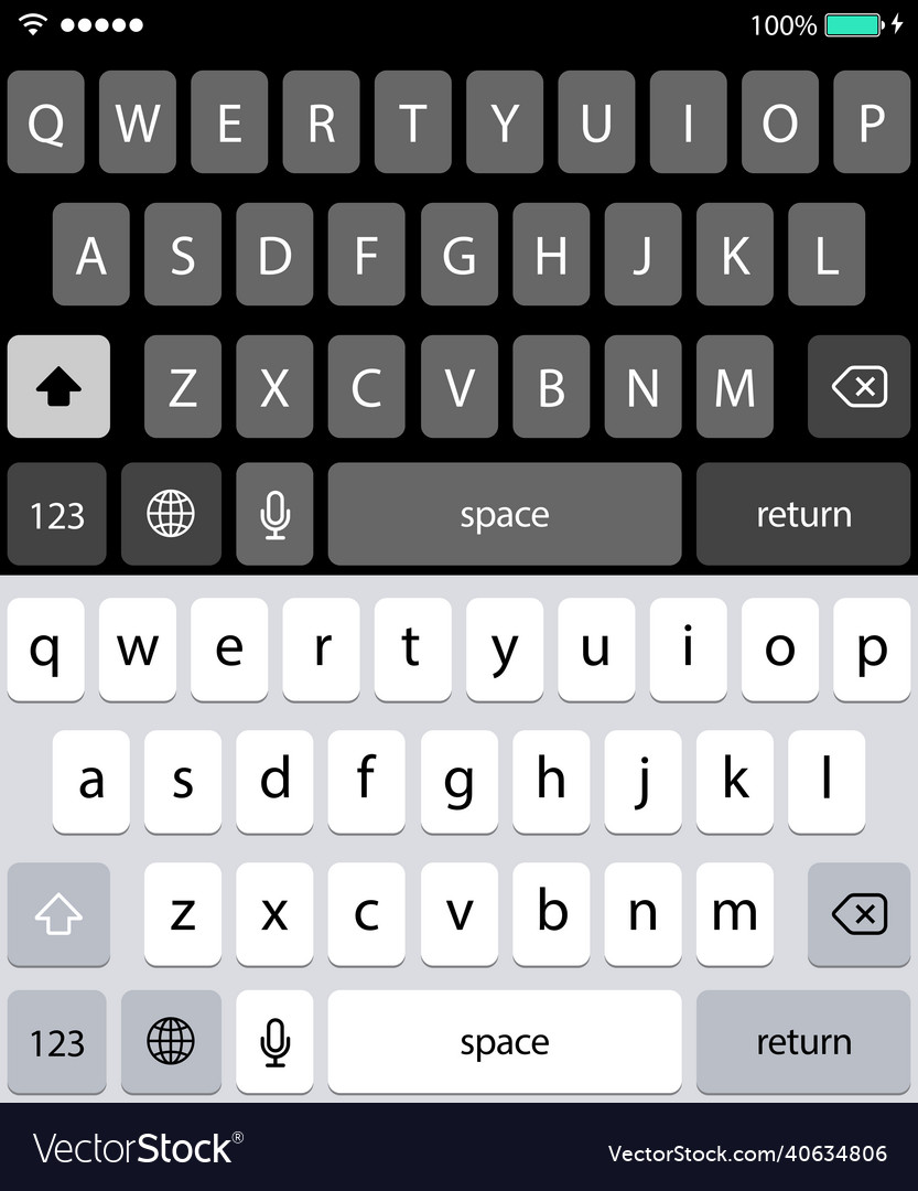 Screen smartphone keyboard