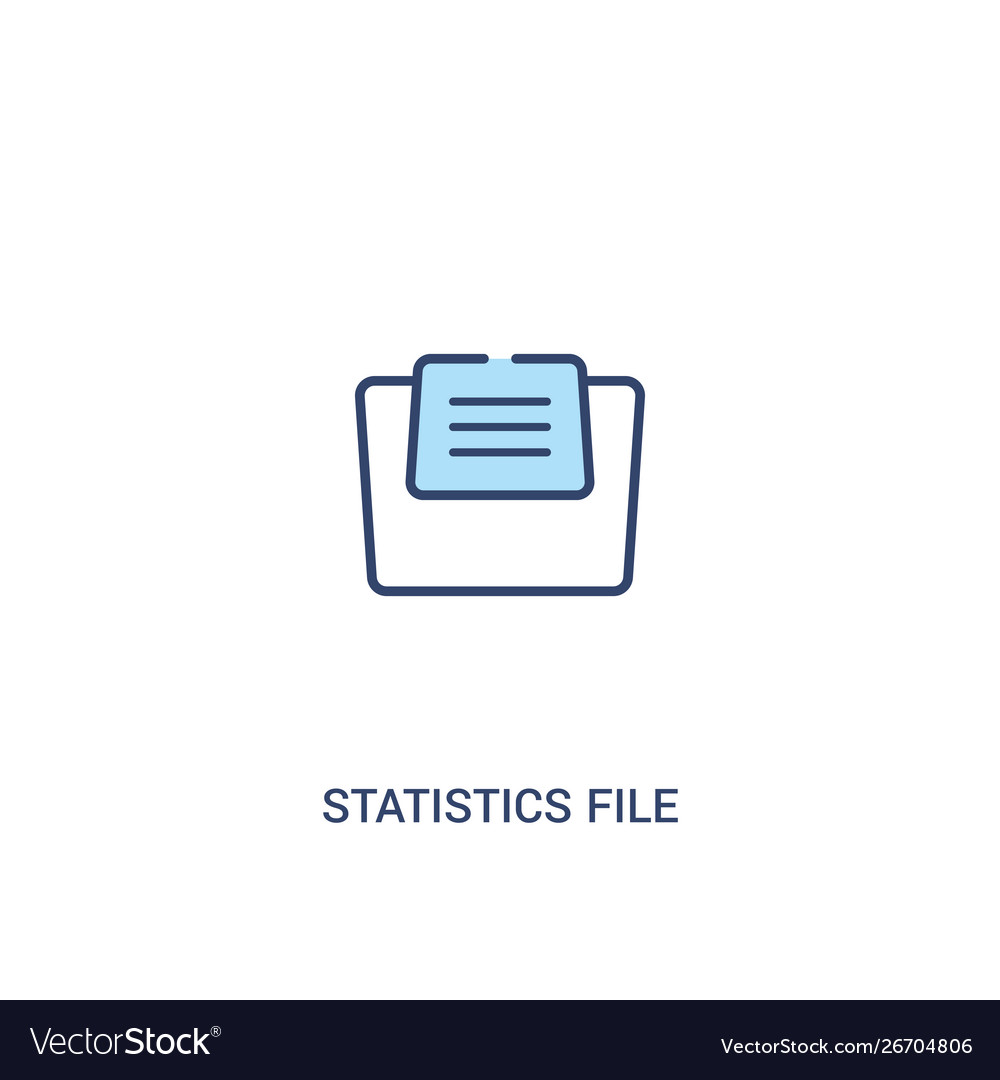 Statistics file concept 2 colored icon simple vector image Statistics file concept 2 colored icon simple