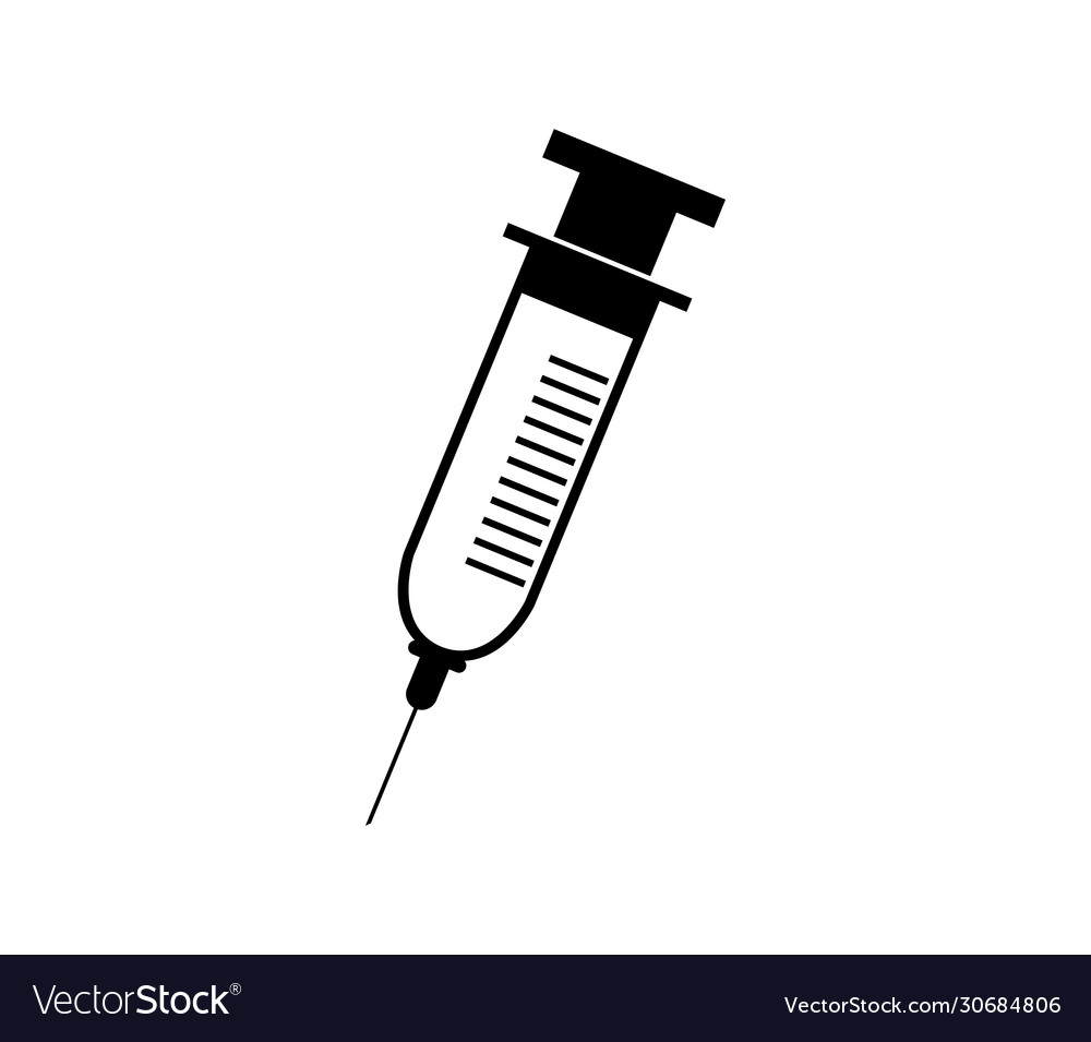 Syringe icon in on white background