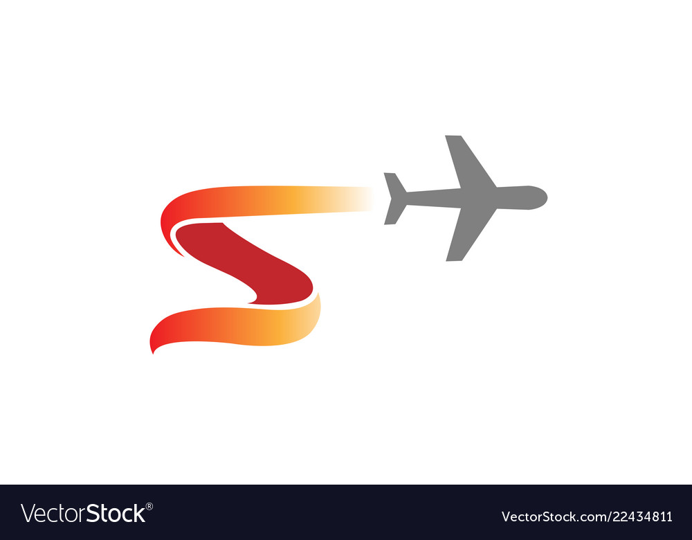 Aircraft fly symbolic creative air logo Royalty Free Vector