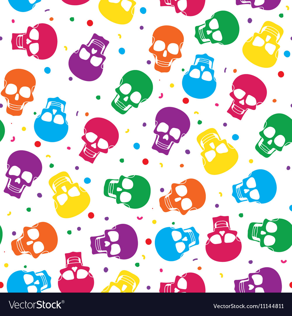 Colored skul pattern