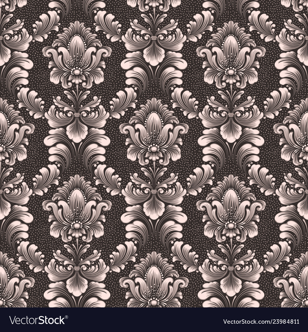 Damask seamless pattern background