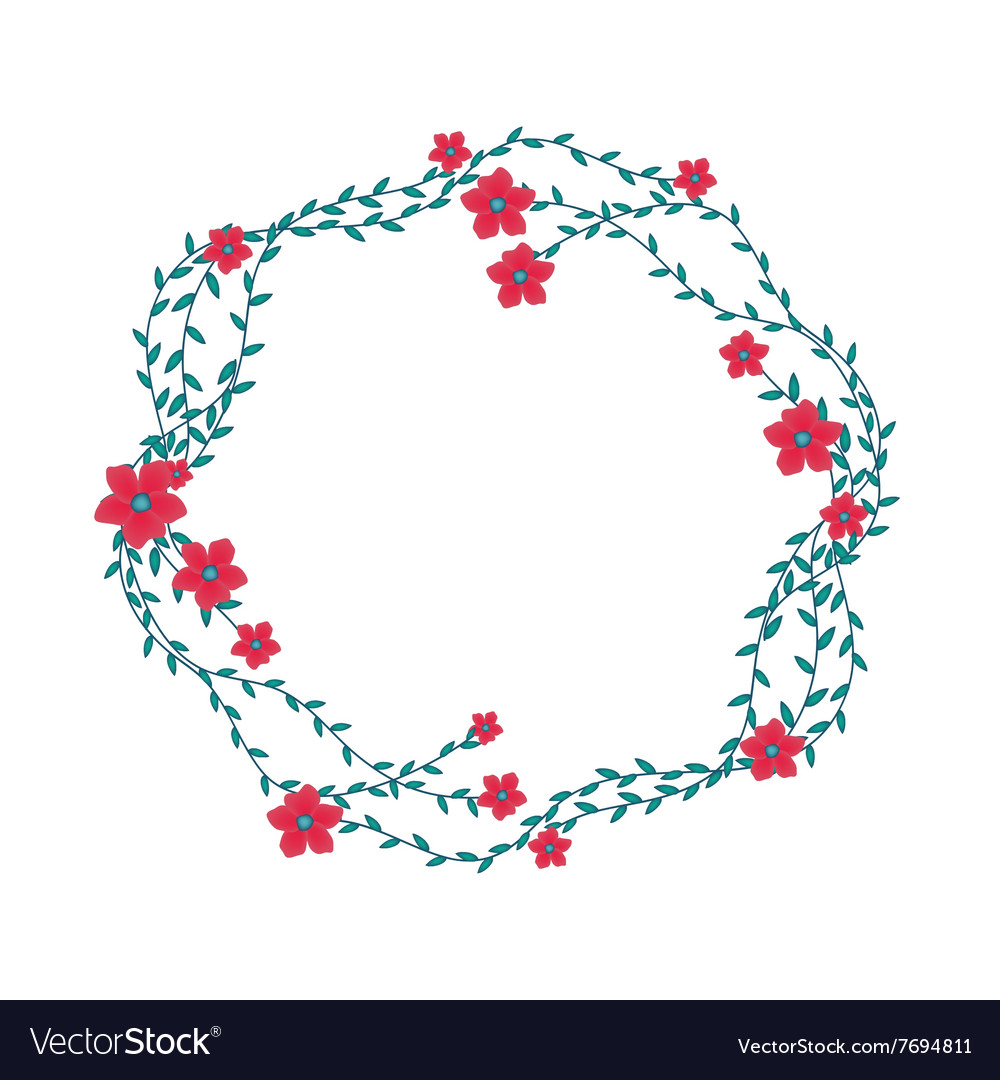 Floral concept of circle frame