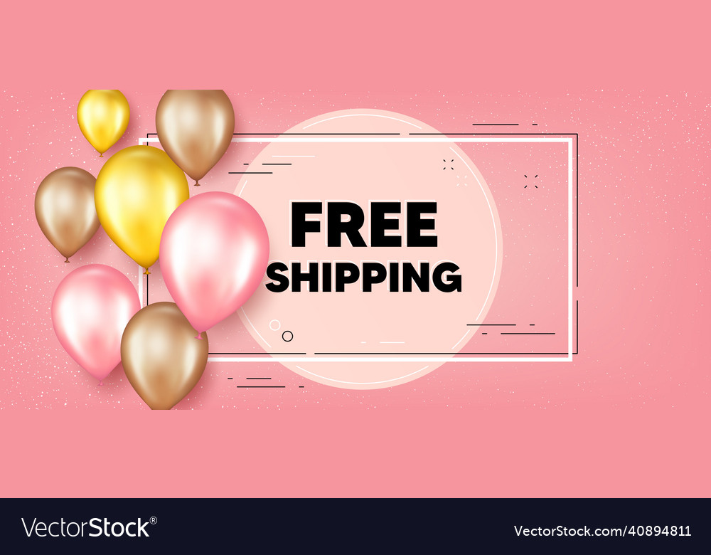 Free shipping text delivery included sign vector image