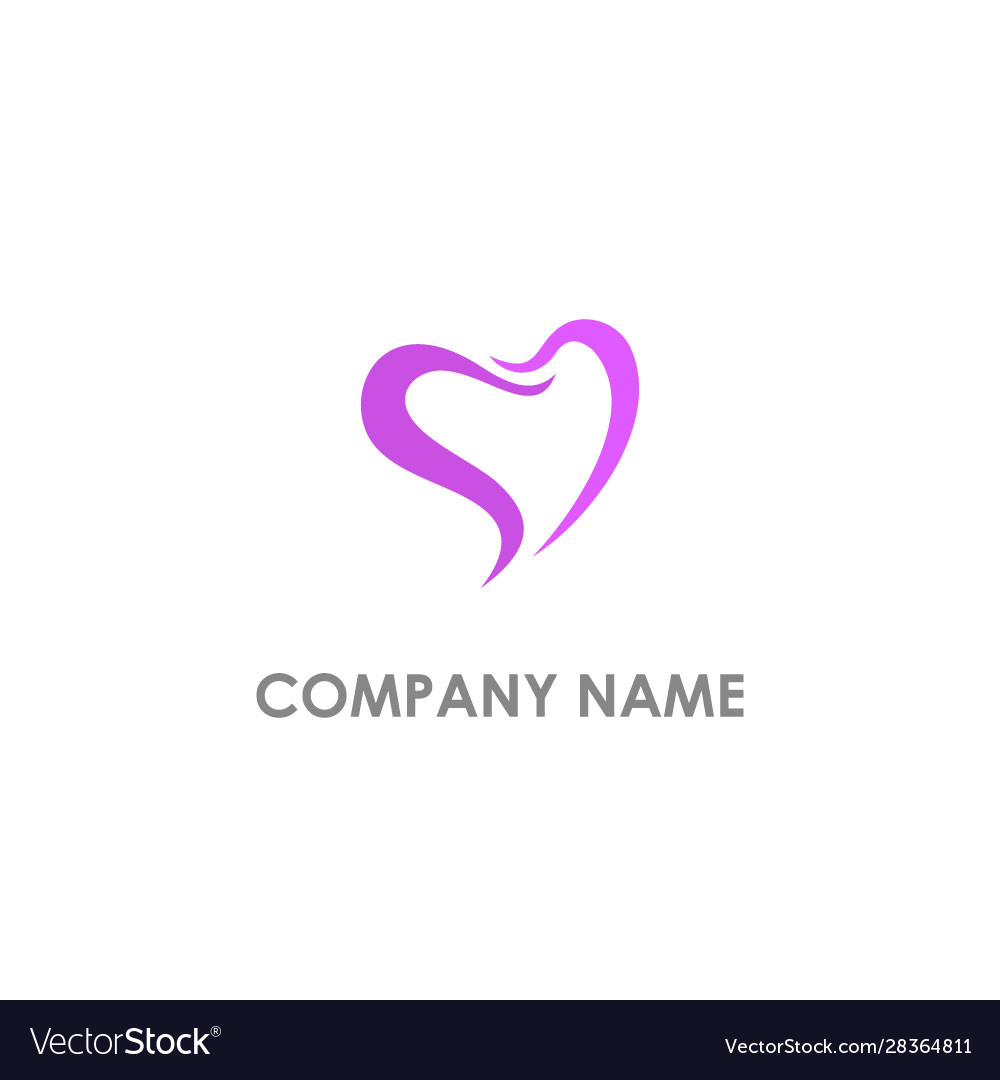 Love heart abstract valentine logo Royalty Free Vector Image