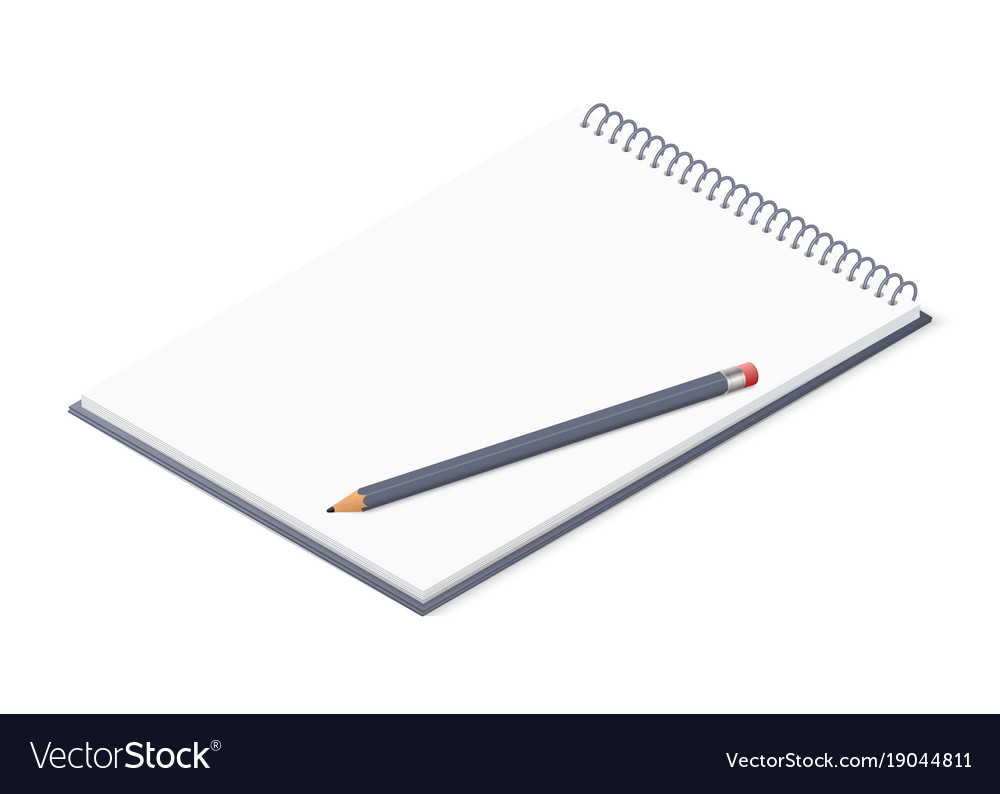 Sketch pad with pencils Royalty Free Vector Image