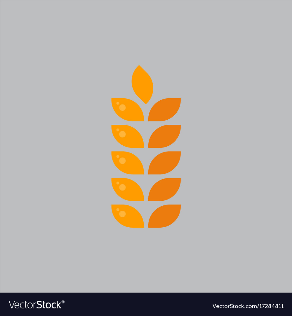 Rye spike icon oktoberfest festival concept