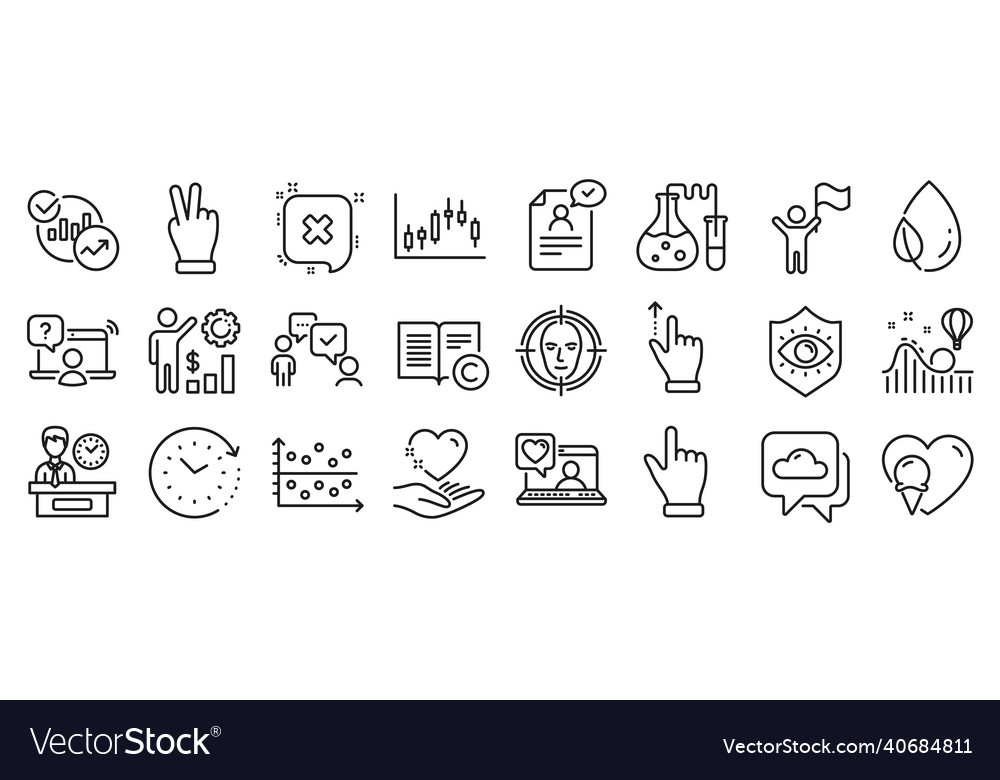 Set of business icons such as consulting