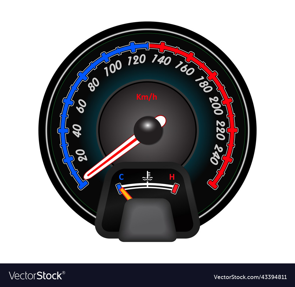 Speedometers for dashboard analog device vector image Speedometers for dashboard analog device