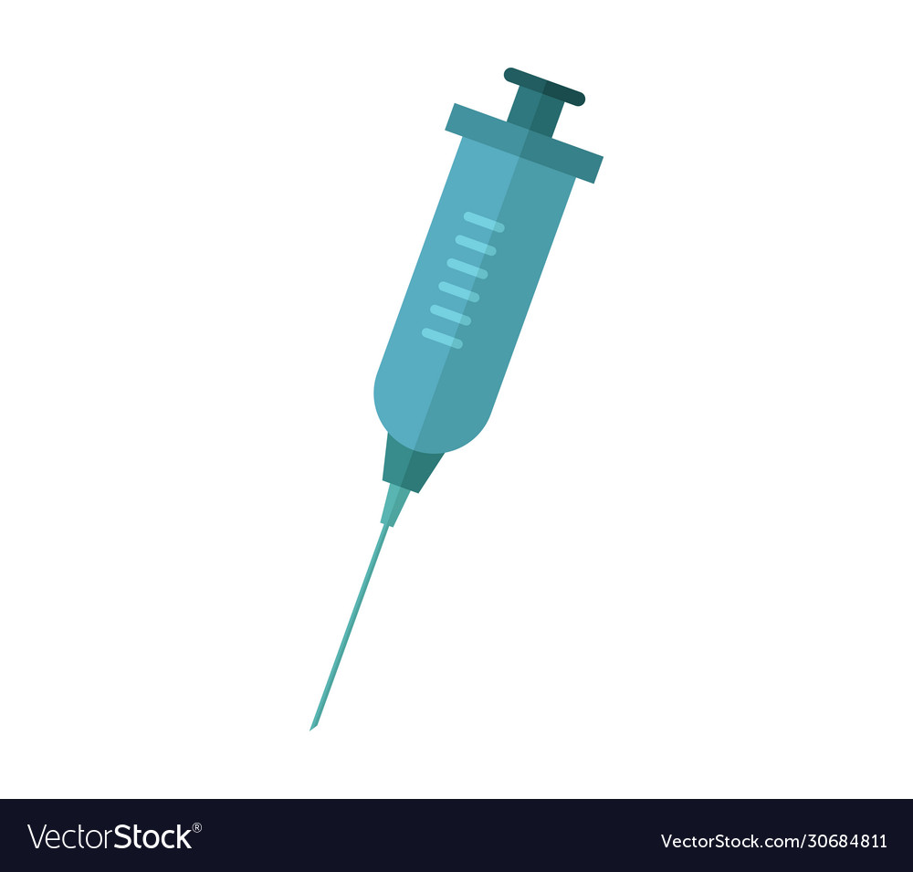 Syringe-Symbol auf weißem Hintergrund