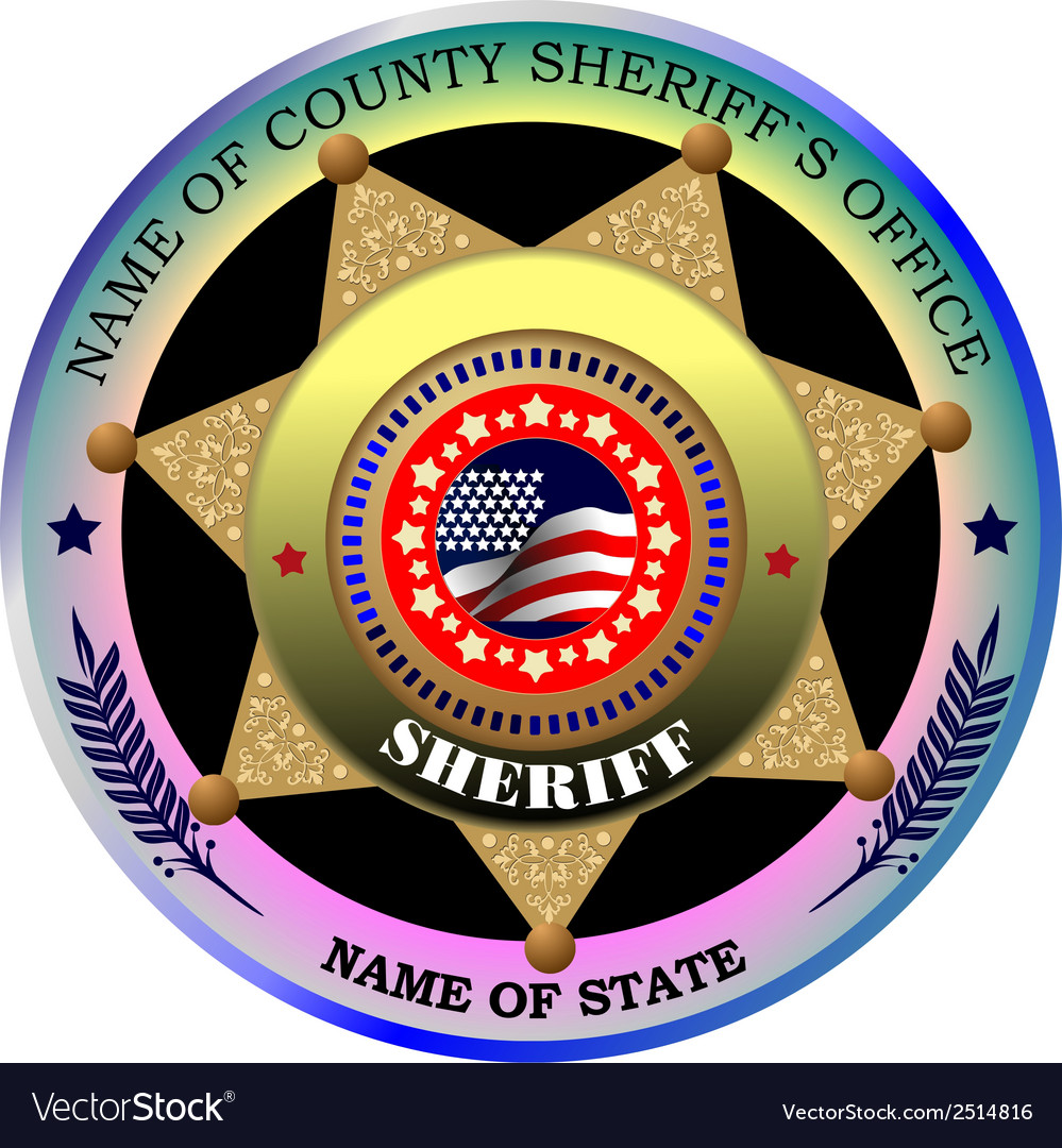 Al 0217 sheriff badge Royalty Free Vector Image