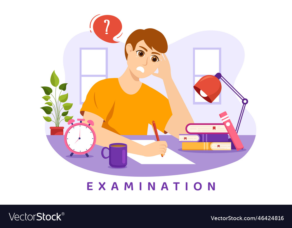 Examination Paper With Online Exam Form Papers Vector Image