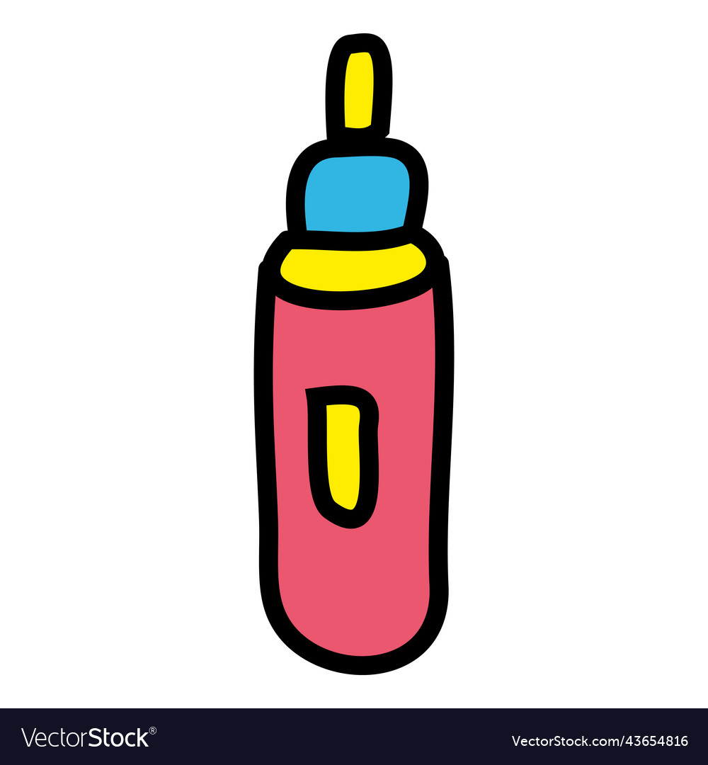 Glue bottle icon symbol sign hand drawing doodle