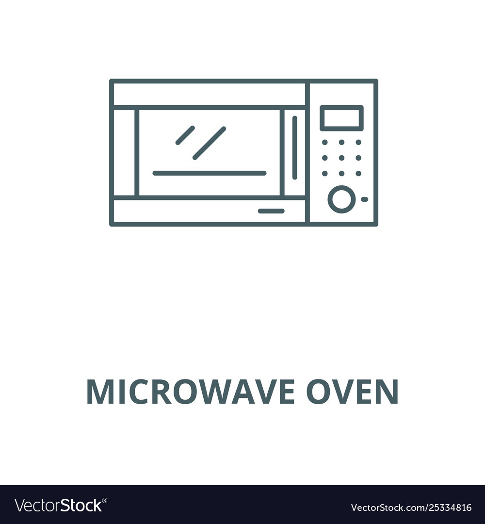 Microwave oven line icon linear concept