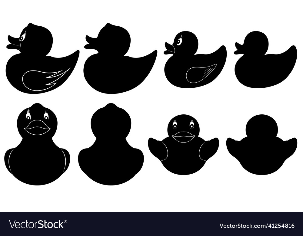 Set of different rubber ducks Royalty Free Vector Image