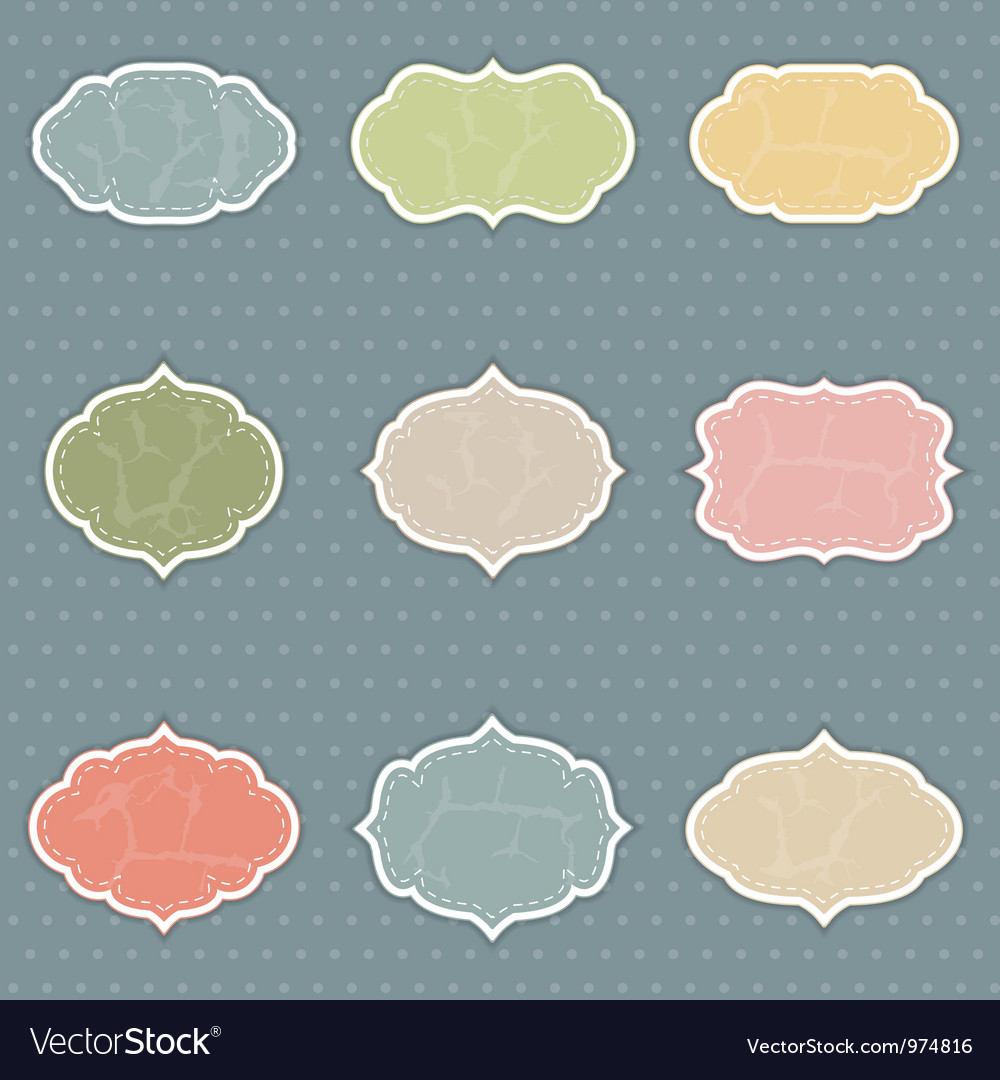 Set vintage frames Royalty Free Vector Image - VectorStock